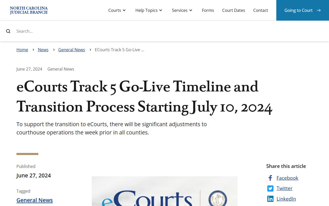 Jackson County court dockets eCourts Track 5 transition timeline
