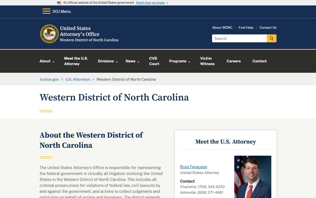 Jackson County criminal court records federal prosecution office
