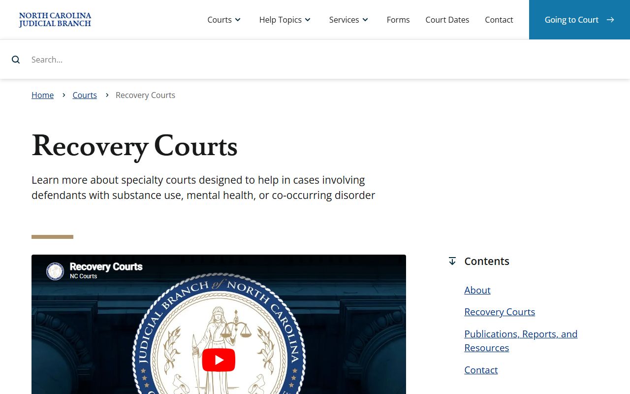 Jackson County Superior Court and District Court recovery courts context