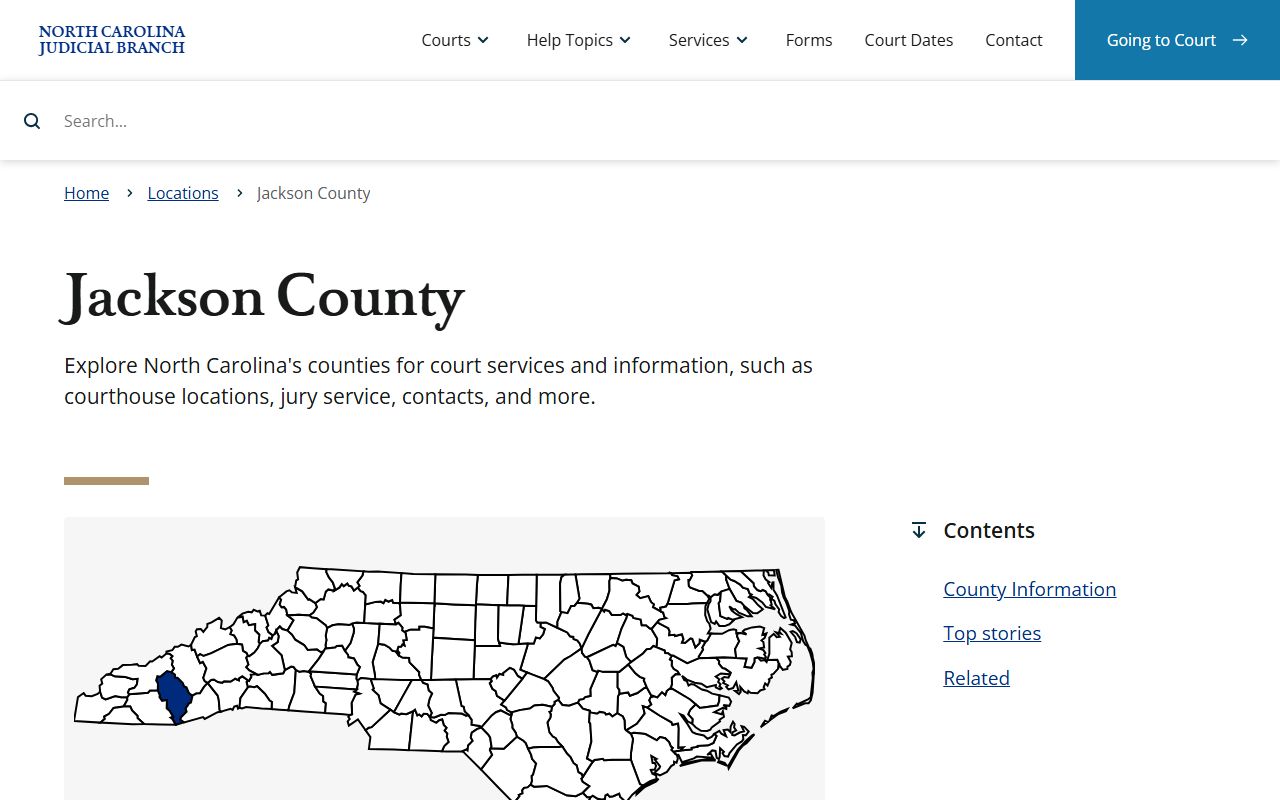 Jackson County court records Judicial Branch landing page